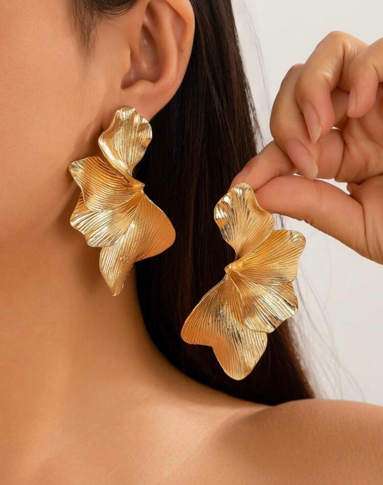 Blad oorbellen - zilver