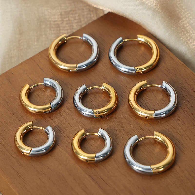 Basic Earrings Small Bicolor