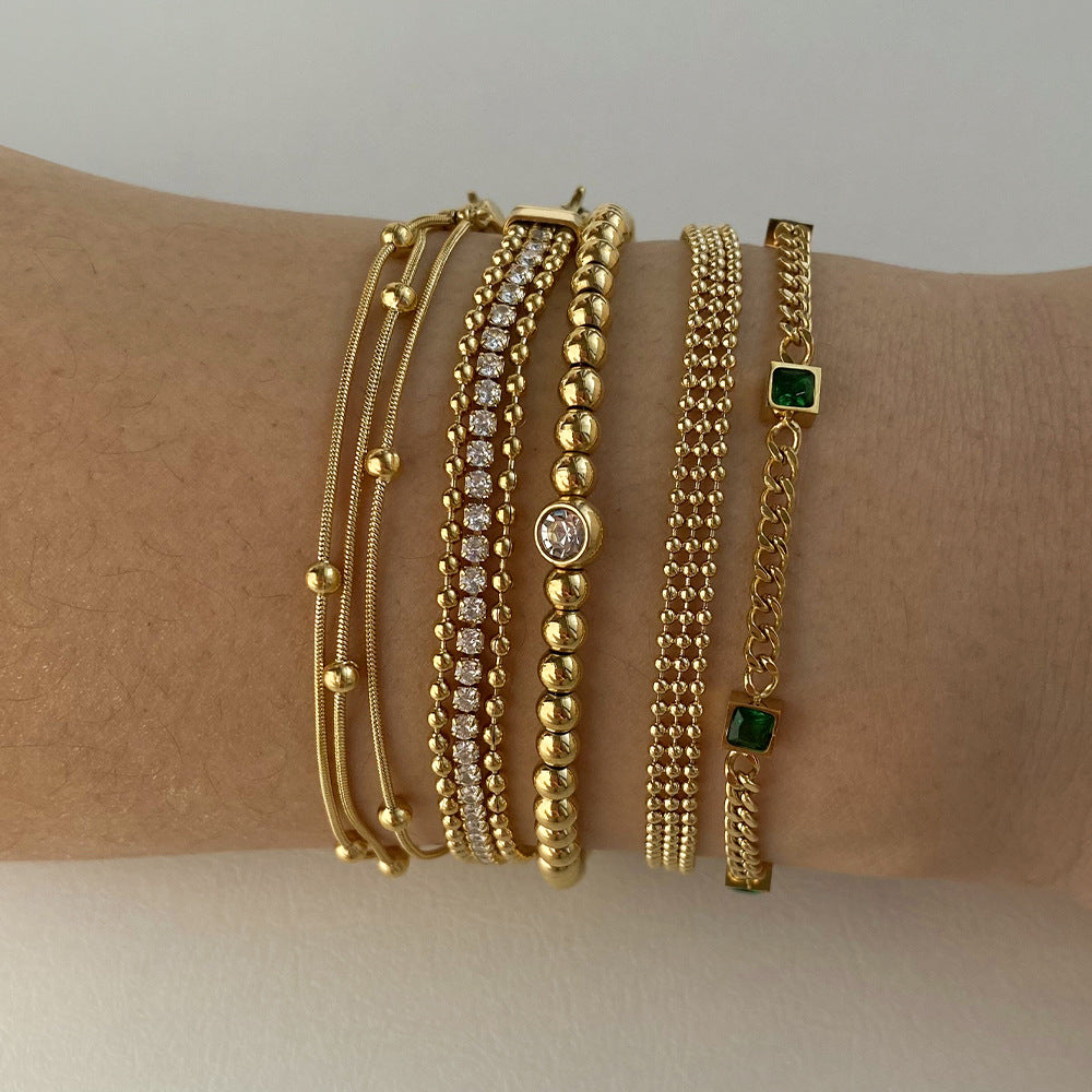 Gold tennis bracelet