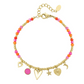 Armband summer smile- Roze oranje