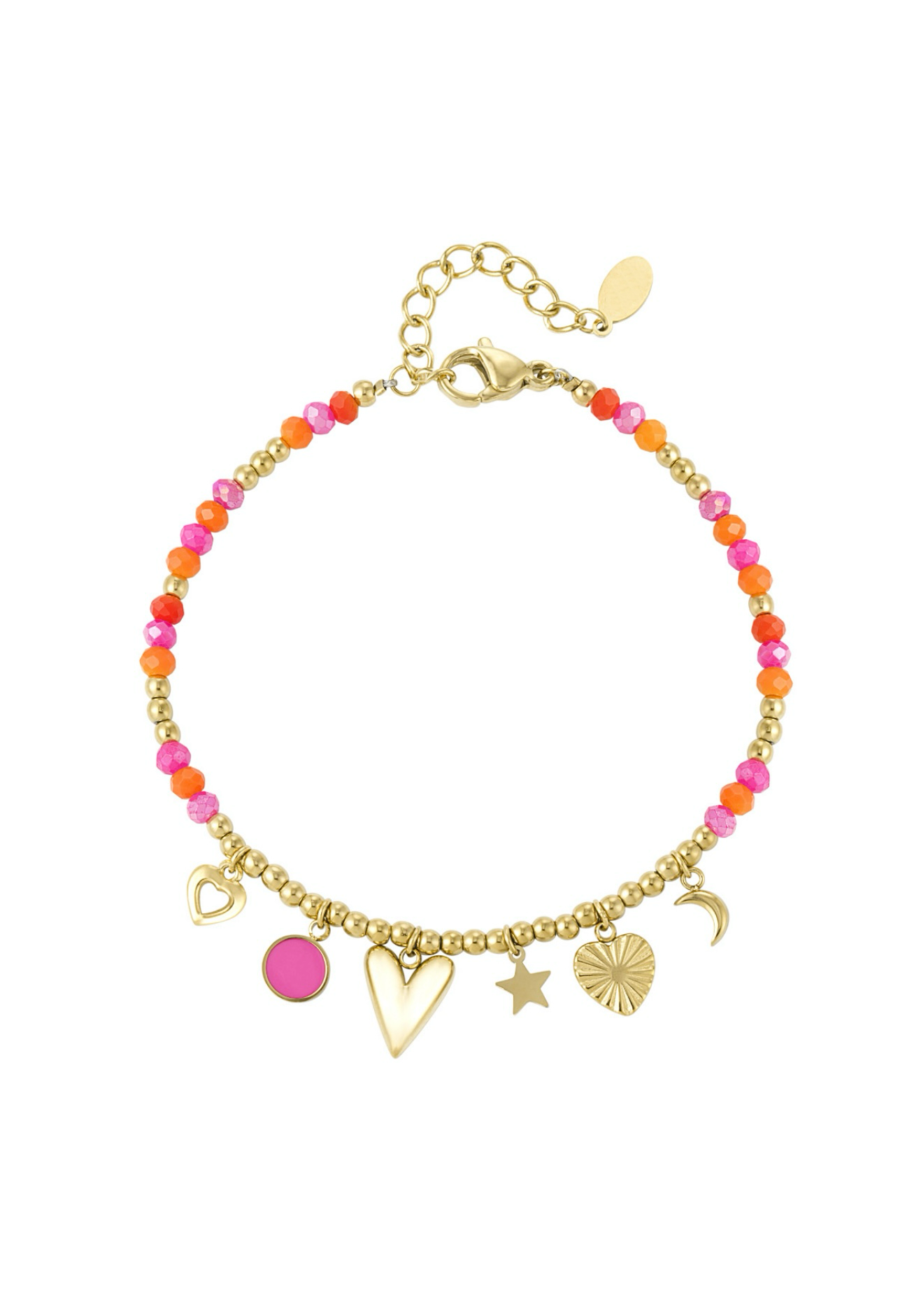 Armband summer smile- Roze oranje