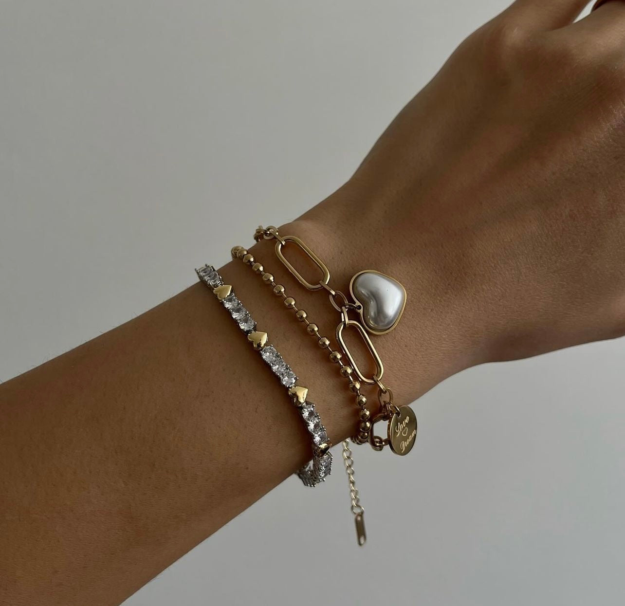 Hartjes armband set