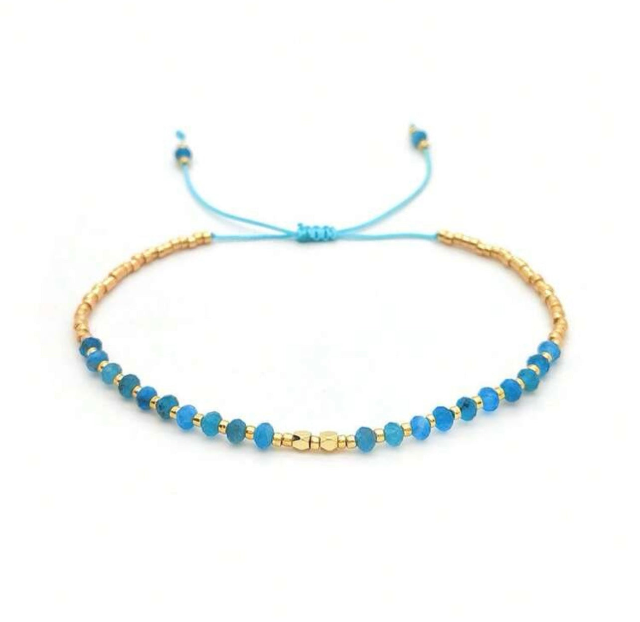 Kralen armband blauw