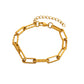 Gold chain link bracelet Bicolor